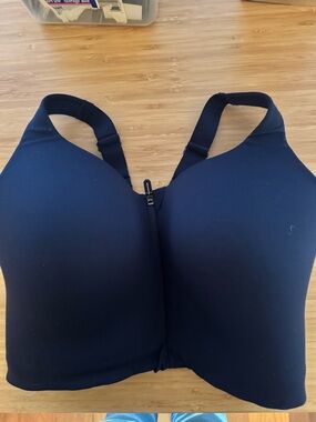 Navy Soma sport bra -  Front-Ziper